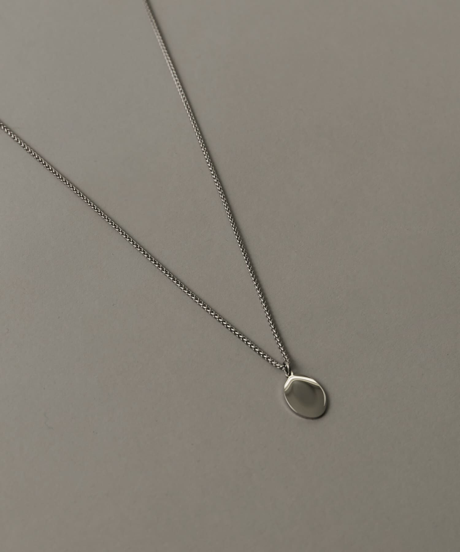 SMELLY「ステンレスオーバルプレートネックレス」|ネックレス|シルバー