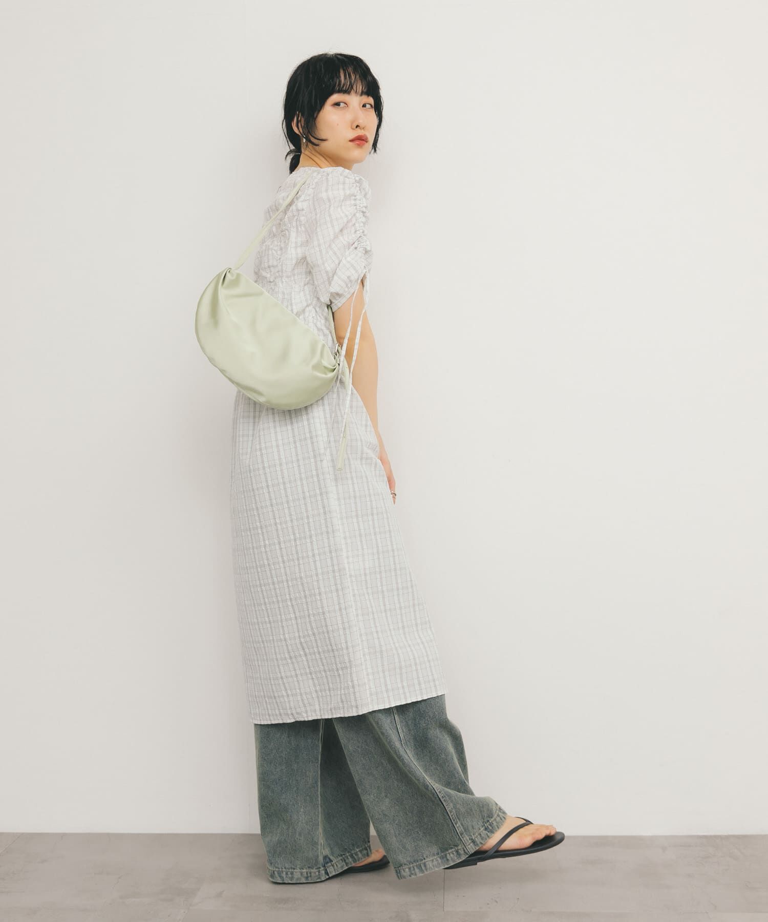  「ランダムシャーリングチェックワンピース」|ワンピース|