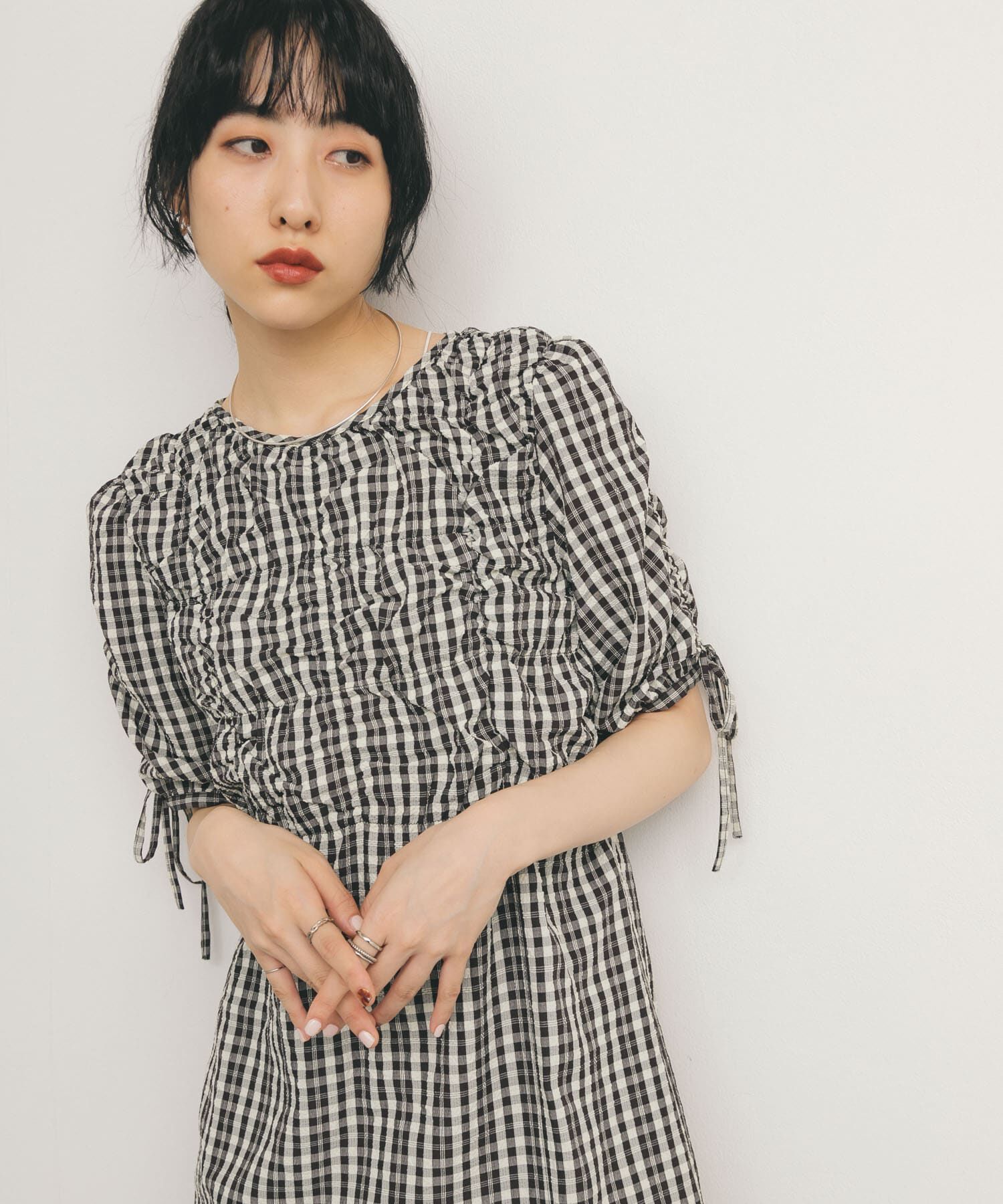  「ランダムシャーリングチェックワンピース」|ワンピース|
