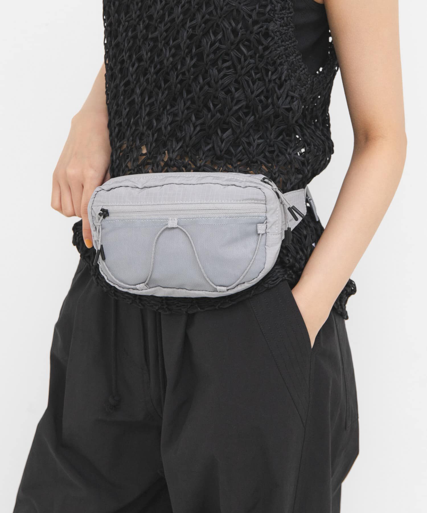  「メッシュポケットリップストップサコッシュ」|ポーチ|