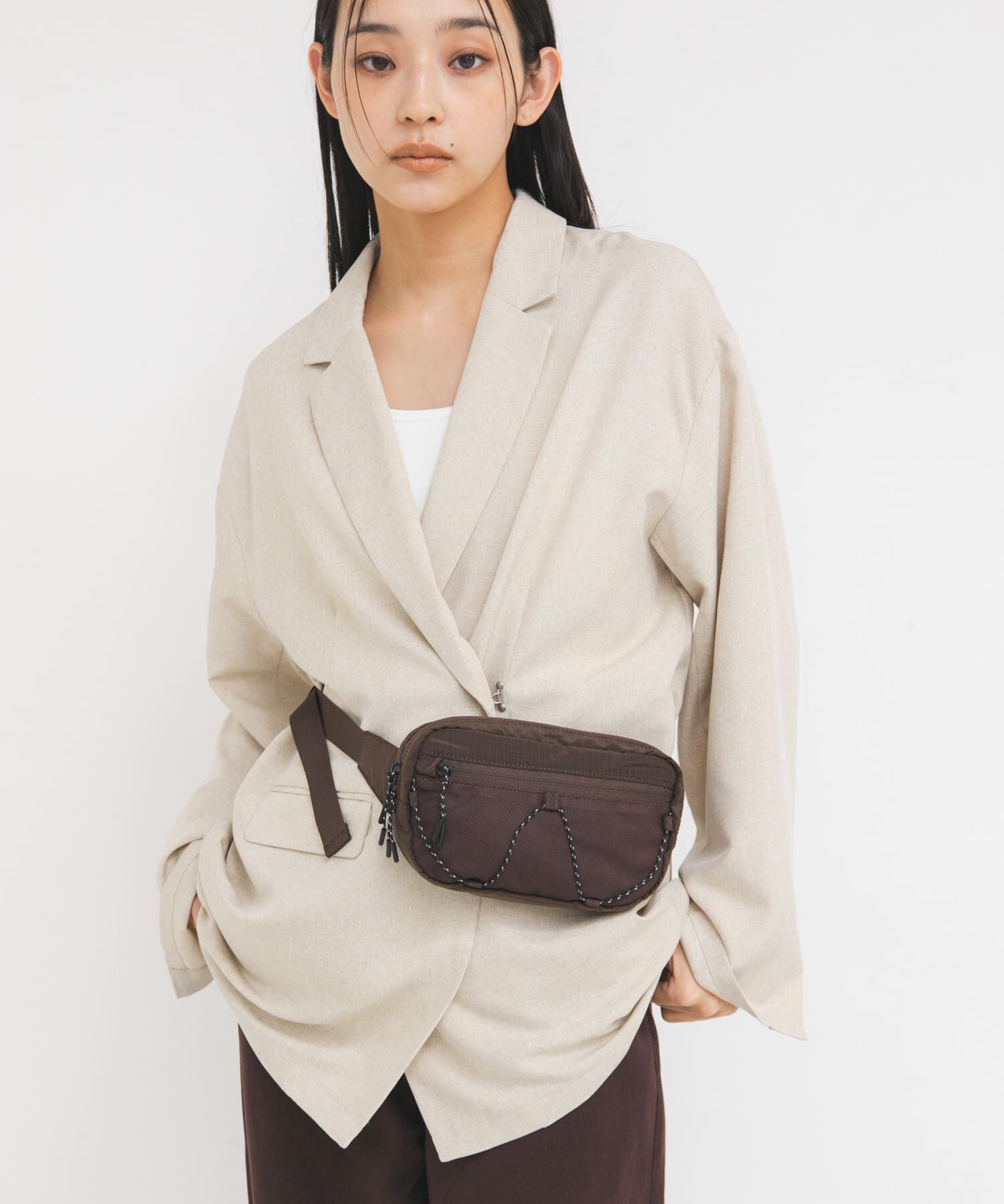  「メッシュポケットリップストップサコッシュ」|ポーチ|