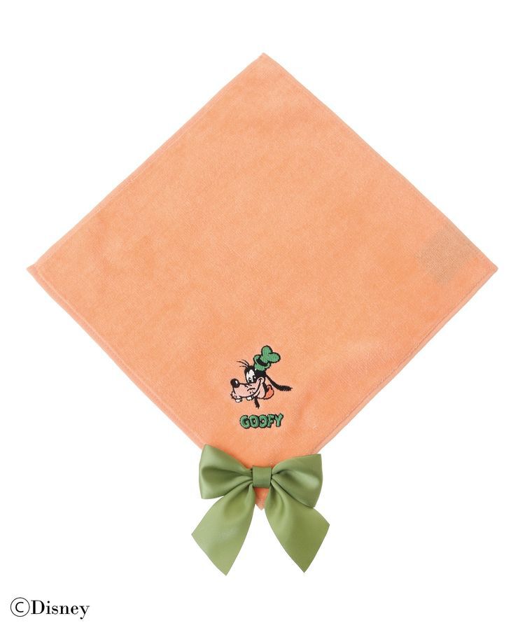 Maison de FLEUR「Goofy/タオルハンカチ」|ハンカチ|オレンジ