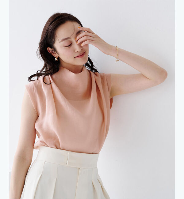 ur's「ドレープデザインフレンチスリーブブラウス」|シャツ・ブラウス|