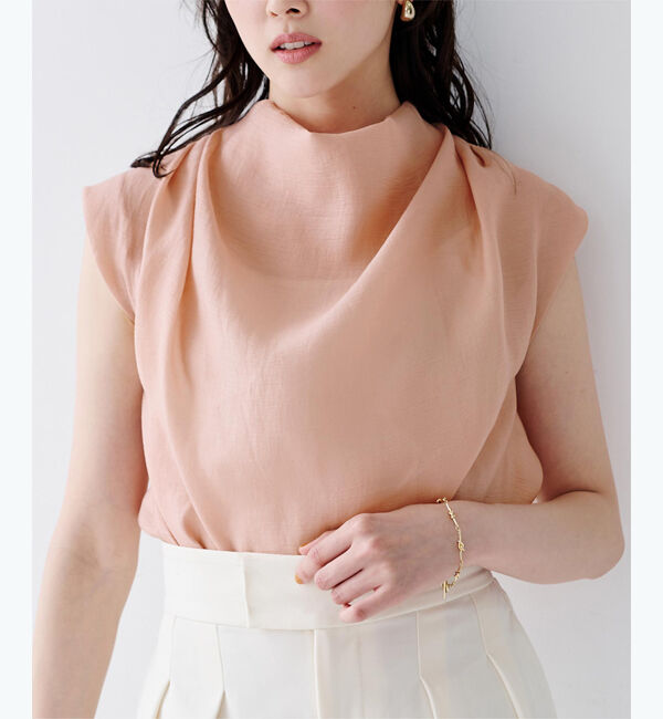 ur's「ドレープデザインフレンチスリーブブラウス」|シャツ・ブラウス|