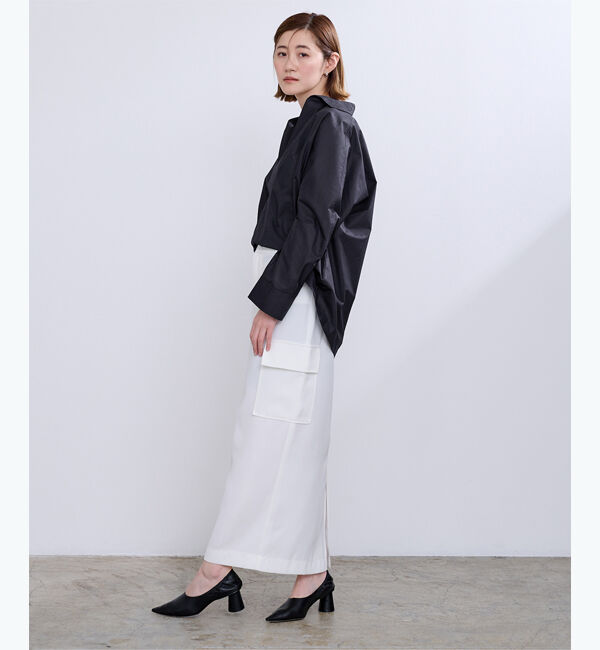 ur's「スキッパーネックドルマンスリーブオーバーサイズシャツ」|シャツ・ブラウス|