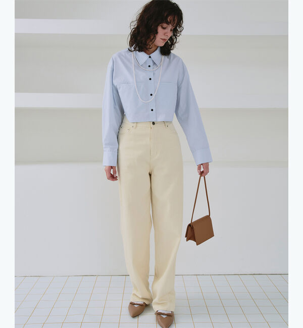 titivate「ロングスリーブクロップドポケットシャツ」|シャツ・ブラウス|