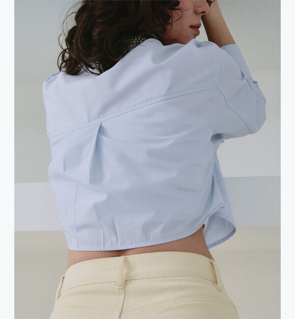 titivate「ロングスリーブクロップドポケットシャツ」|シャツ・ブラウス|