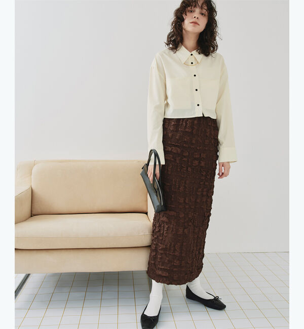 titivate「ロングスリーブクロップドポケットシャツ」|シャツ・ブラウス|