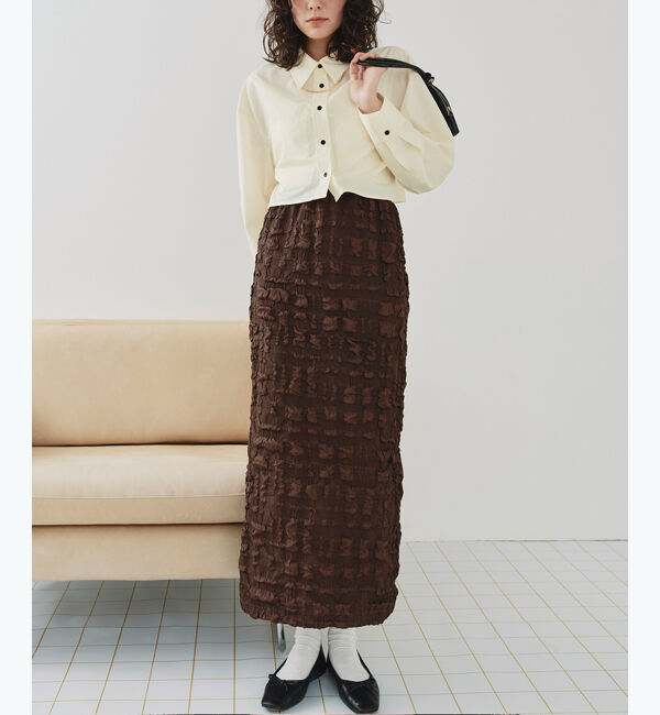 titivate「ロングスリーブクロップドポケットシャツ」|シャツ・ブラウス|