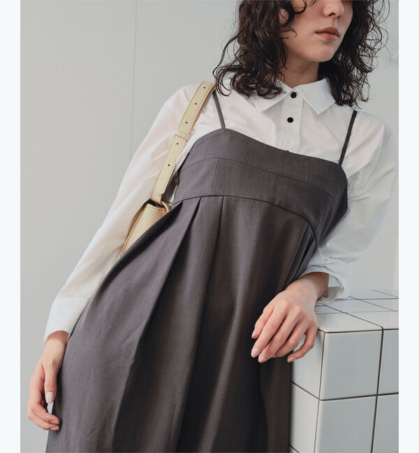 titivate「ロングスリーブクロップドポケットシャツ」|シャツ・ブラウス|オフホワイト