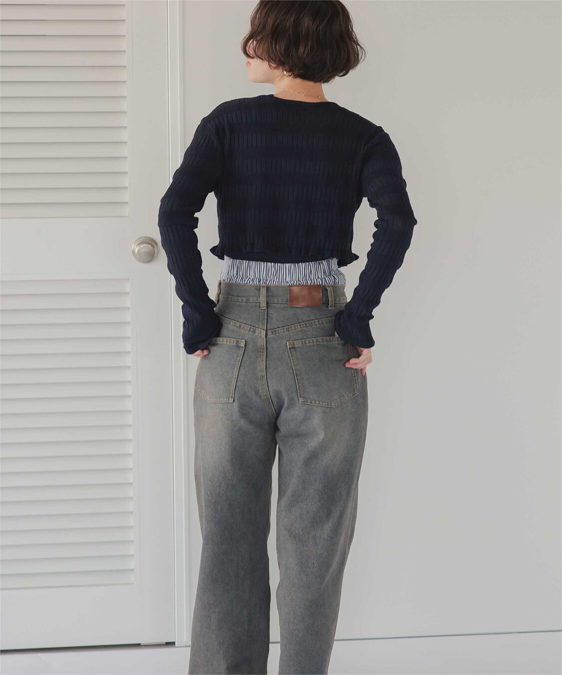 titivate「【さやかさんS/Sコラボ】リボンデザインカーディガン/ノースリーブニットセット」|ニット・セーター|