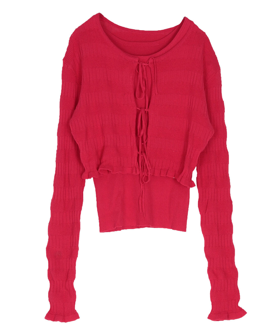 titivate「【さやかさんS/Sコラボ】リボンデザインカーディガン/ノースリーブニットセット」|ニット・セーター|