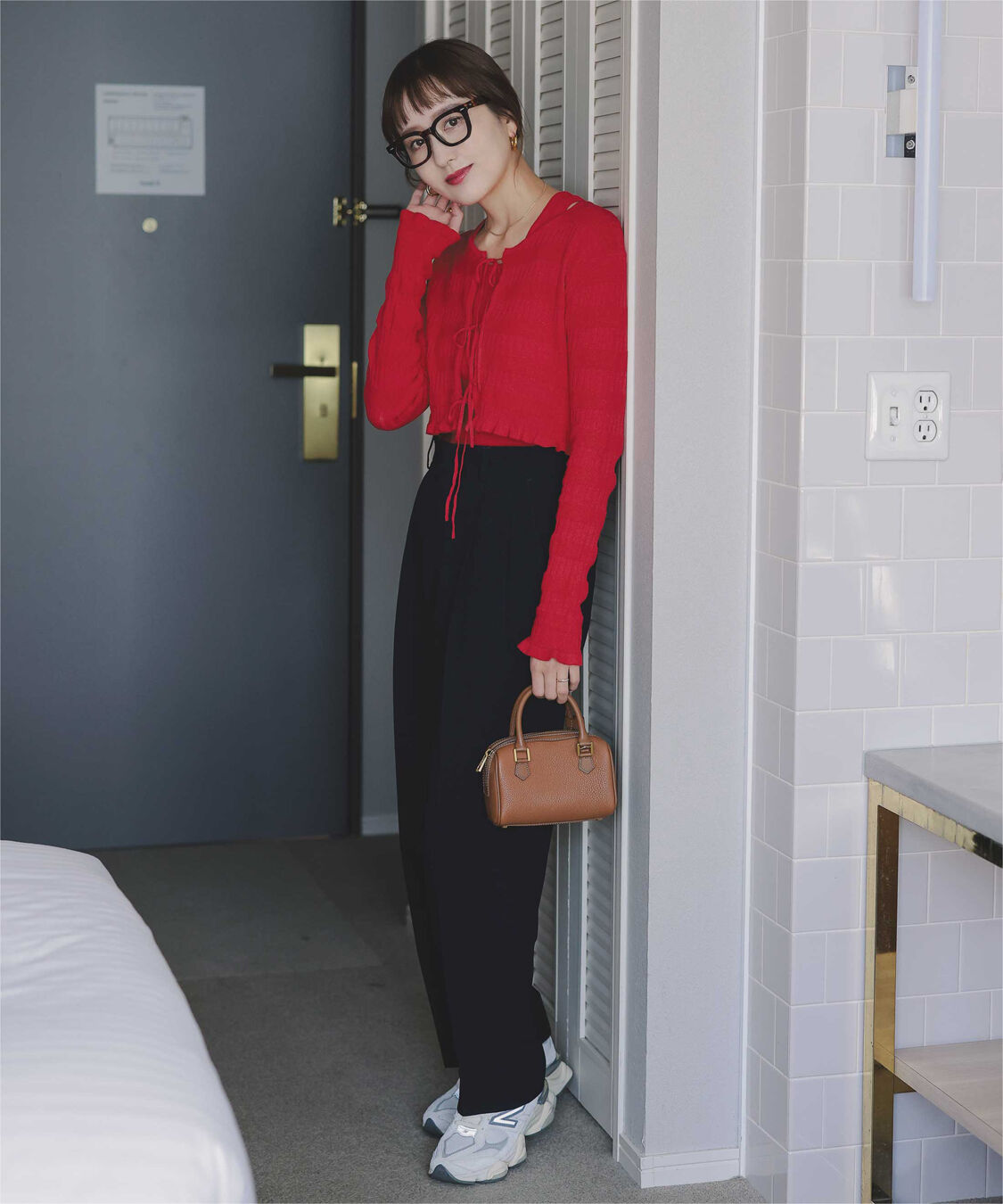 titivate「【さやかさんS/Sコラボ】リボンデザインカーディガン/ノースリーブニットセット」|ニット・セーター|