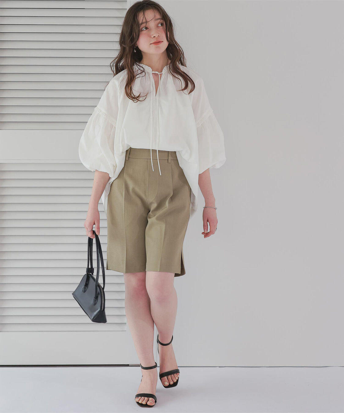 titivate「ギャザーリボンボイルブラウス」|シャツ・ブラウス|