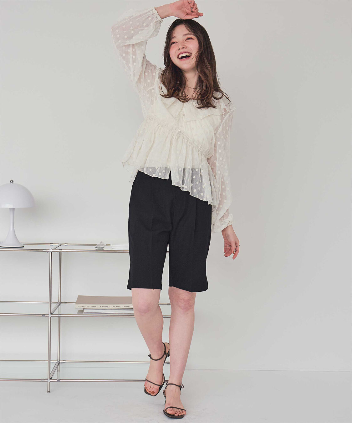 titivate「フラワー刺繍フリルブラウス」|シャツ・ブラウス|