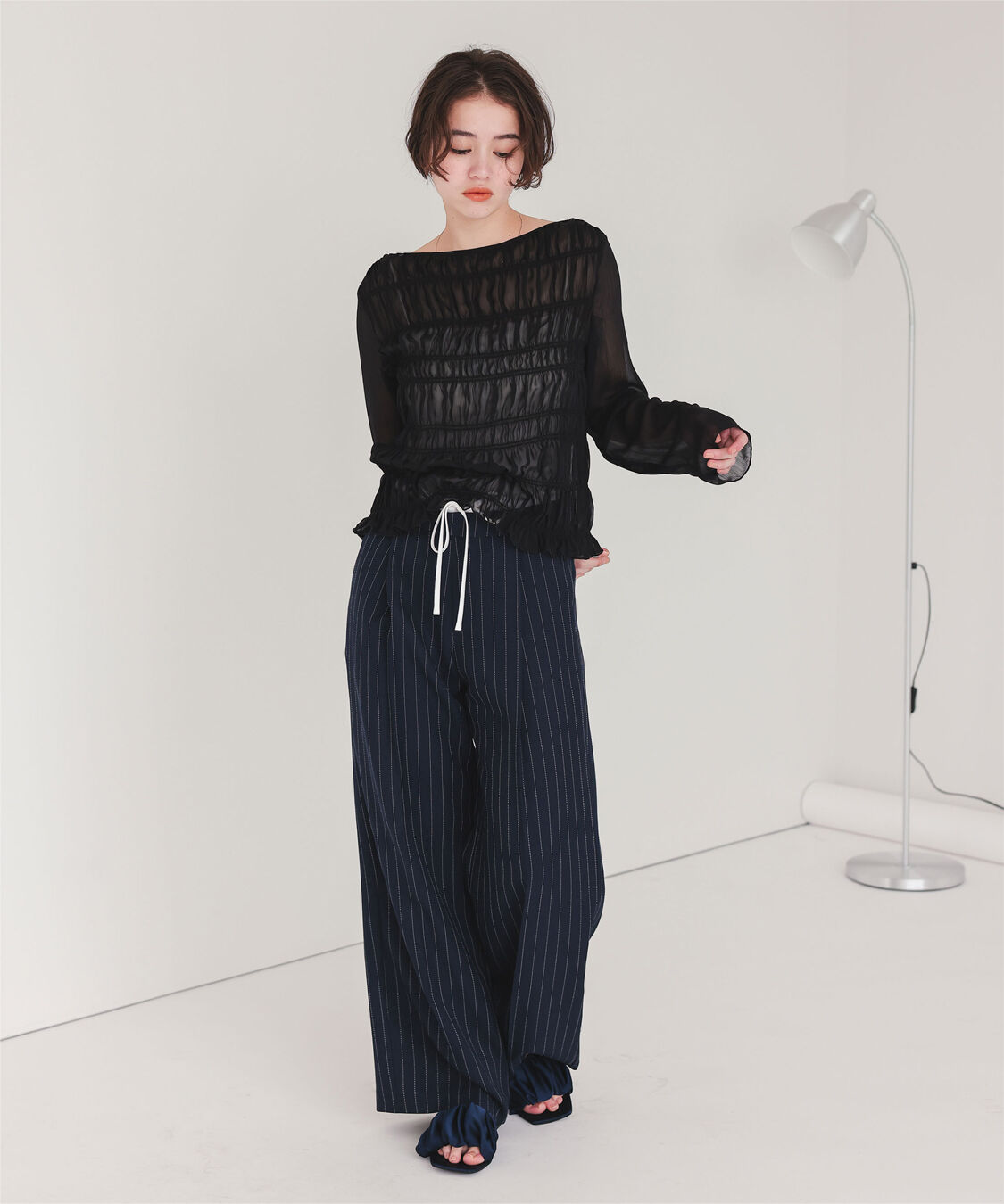 titivate「シアー楊柳シャーリングブラウス」|シャツ・ブラウス|