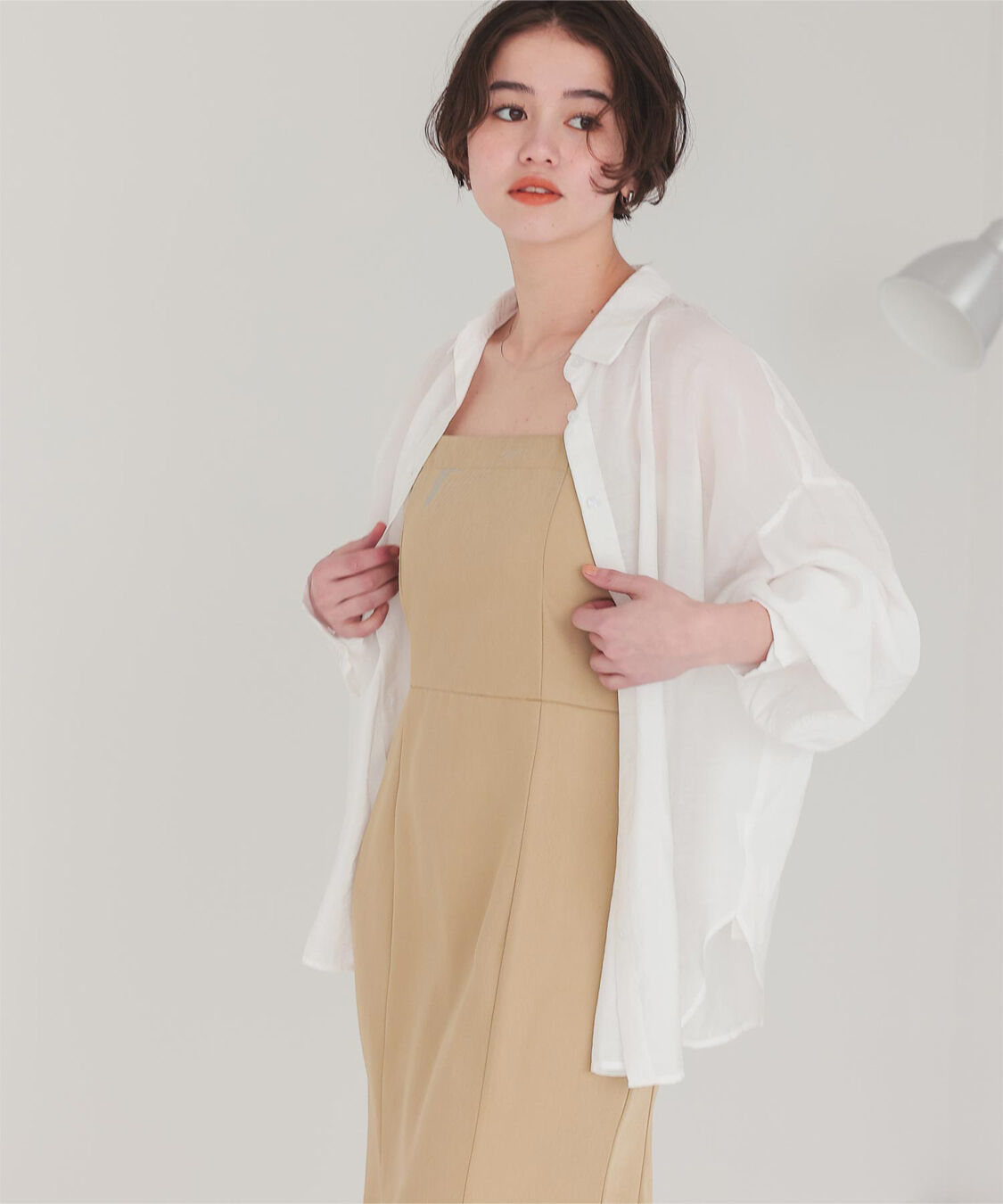 titivate「ベーシックシアーシャツ」|シャツ・ブラウス|オフホワイト