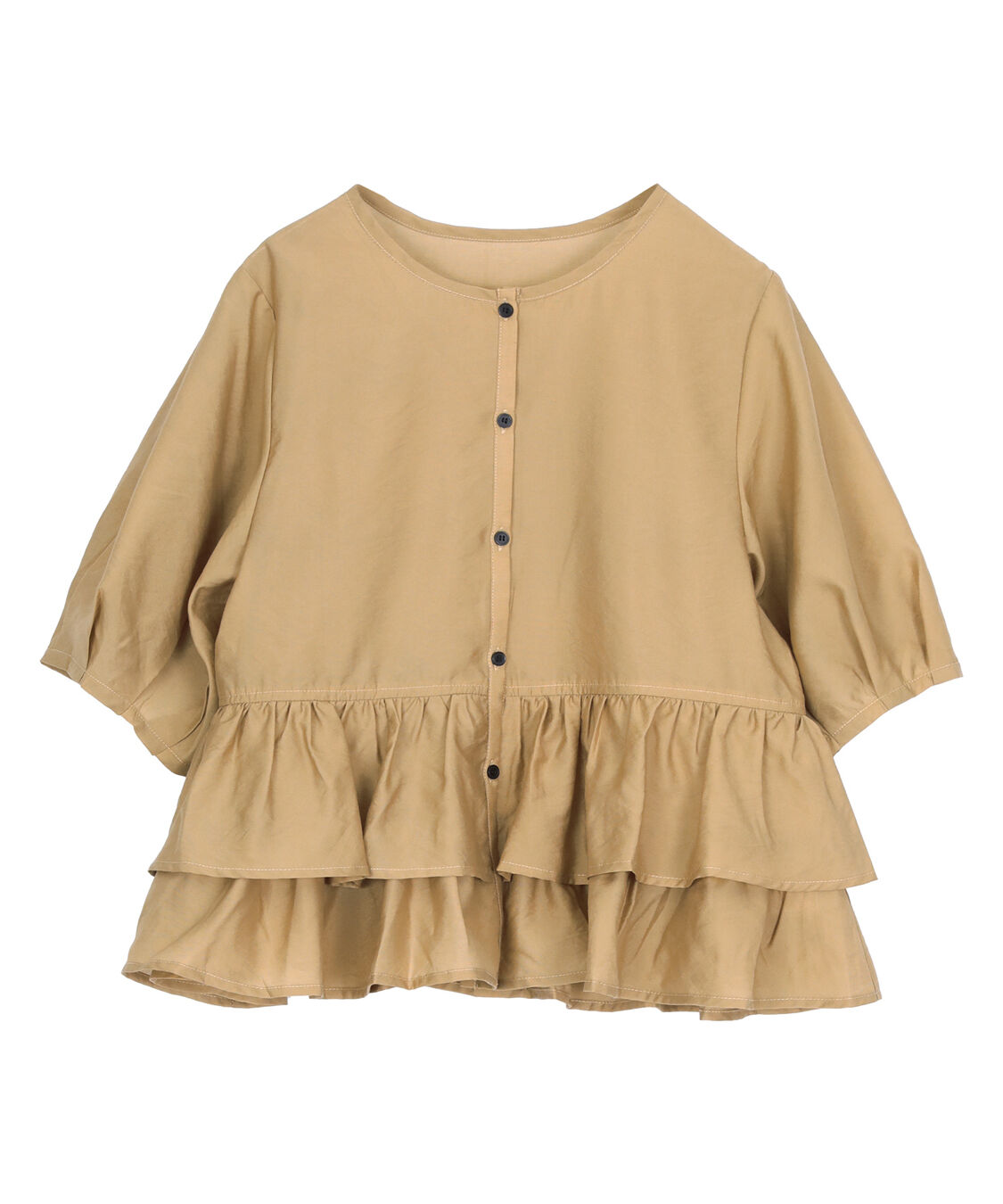 titivate「ペプラムショートランタンスリーブブラウス」|シャツ・ブラウス|