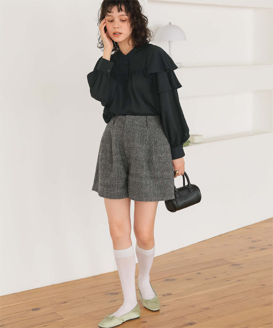 titivate「スリーブフレアデザインギャザーブラウス」|シャツ・ブラウス|