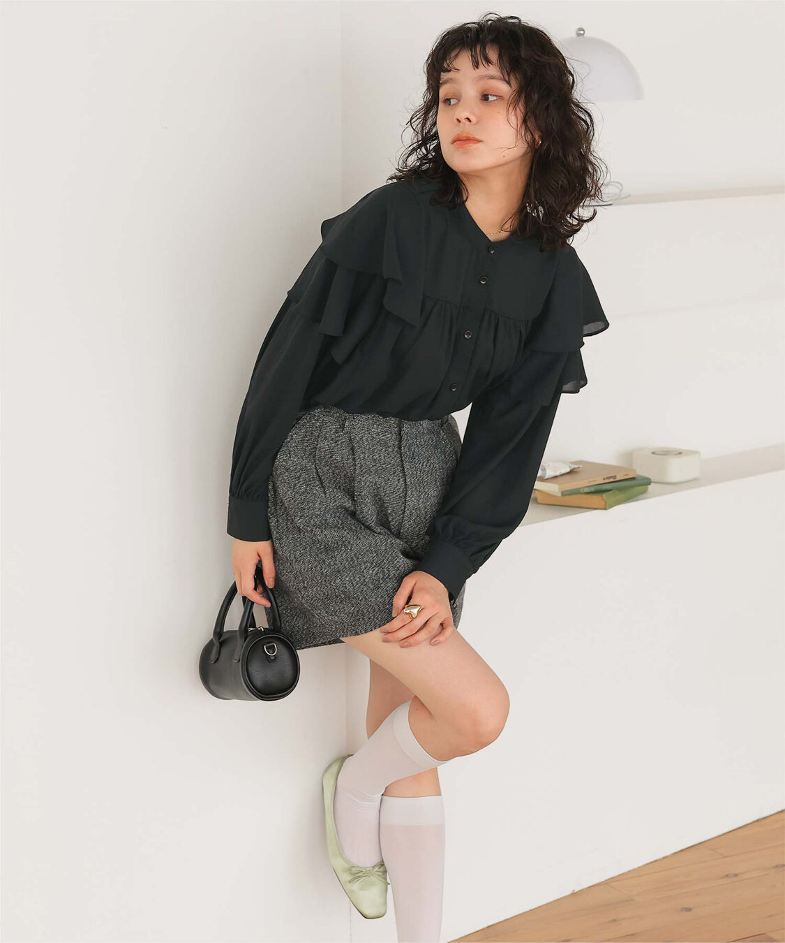 titivate「スリーブフレアデザインギャザーブラウス」|シャツ・ブラウス|