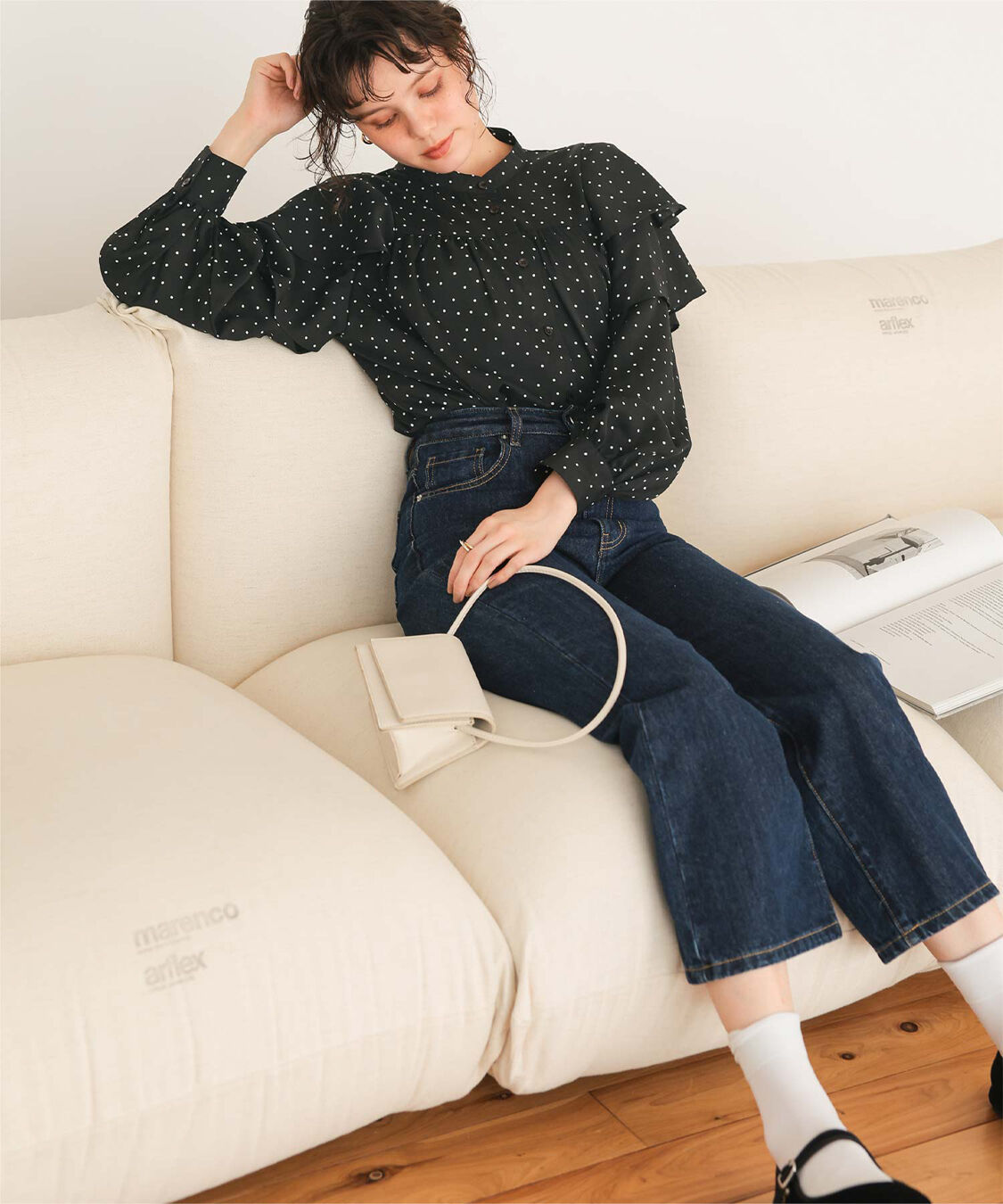 titivate「スリーブフレアデザインギャザーブラウス」|シャツ・ブラウス|