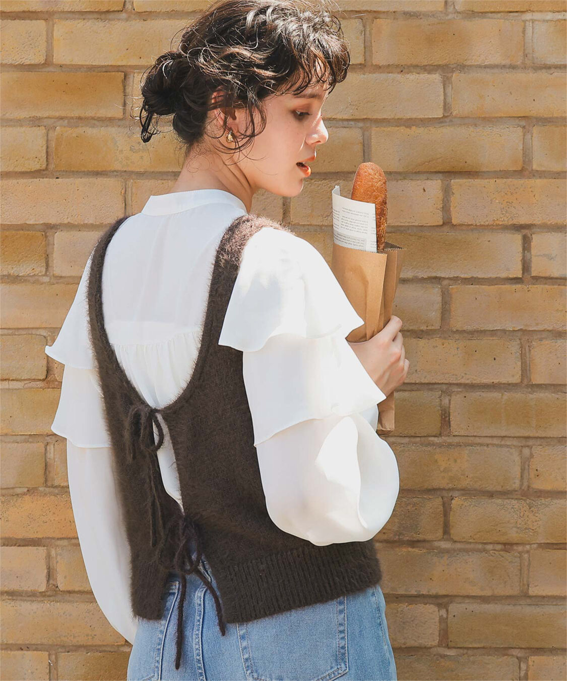 titivate「スリーブフレアデザインギャザーブラウス」|シャツ・ブラウス|