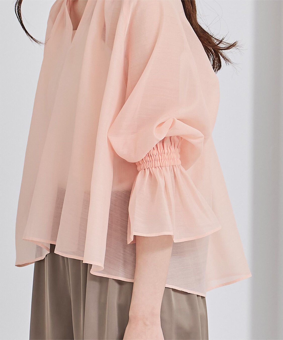 ur's「フレアスリーブスキッパーシアーブラウス」|シャツ・ブラウス|