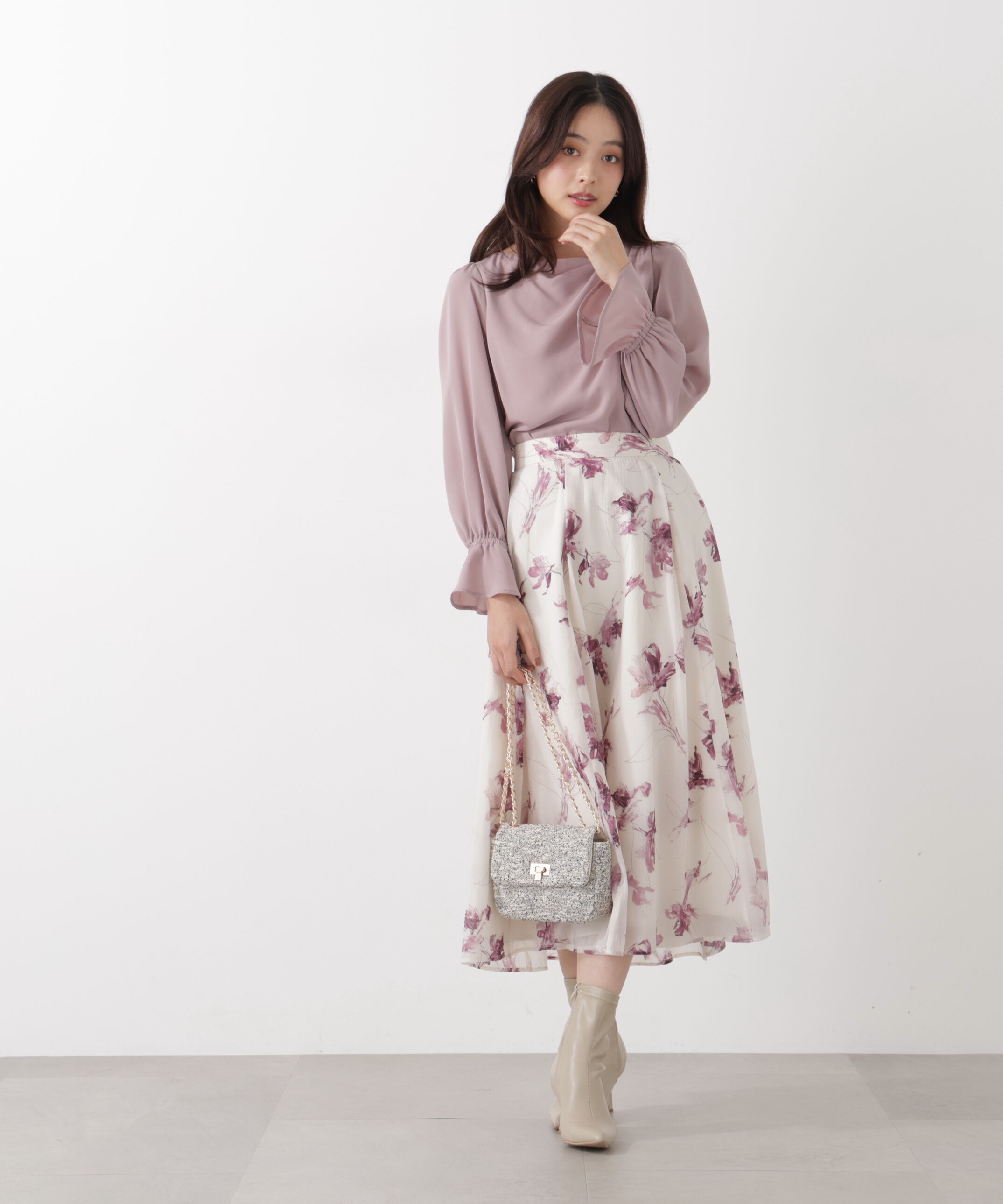 PROPORTION BODY DRESSING「フラワープリントスカート」|スカート|