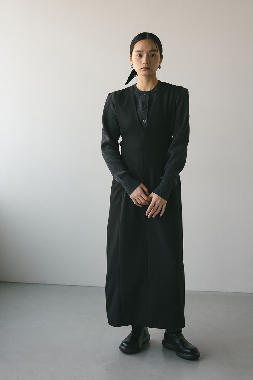 STYLEMIXER「バックリボンジャンパーワンピース」|ワンピース|