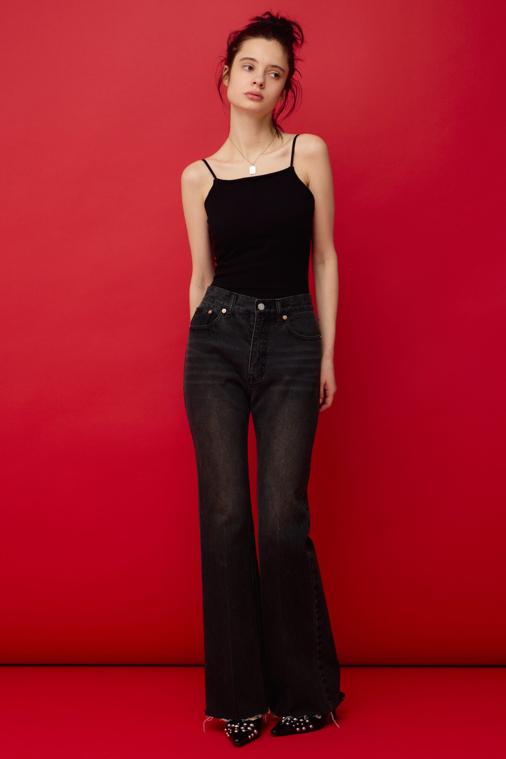 SLY「J／W SEMI FLARE DENIM パンツ」|デニム|