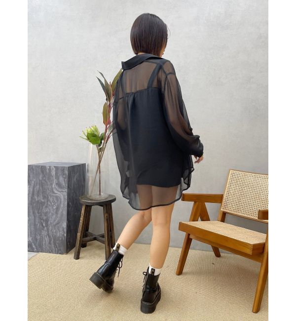 EVRIS「シアーオーバーサイズシャツ」|シャツ・ブラウス|