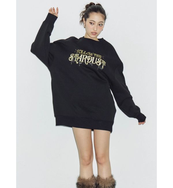 EVRIS「STARDUSTラインストーンBIGスウェットトップス」|スウェット・ジャージ|