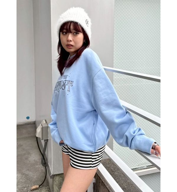 EVRIS「STARDUSTラインストーンBIGスウェットトップス」|スウェット・ジャージ|