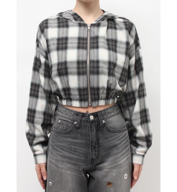 EVRIS「フードチェックショートシャツ」|シャツ・ブラウス|
