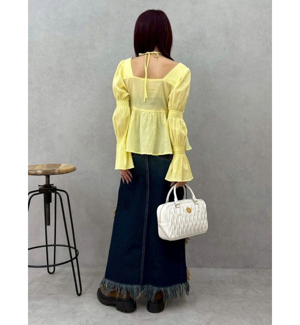 EVRIS「フリルボリュームチュニック」|シャツ・ブラウス|