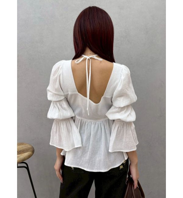 EVRIS「フリルボリュームチュニック」|シャツ・ブラウス|