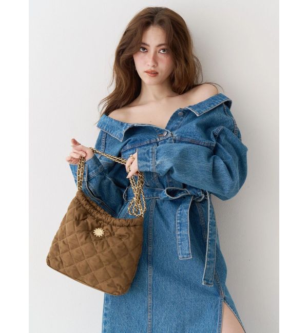 EVRIS「フェイクスウェードキルティングショルダーBAG」|ショルダー・メッセンジャー|