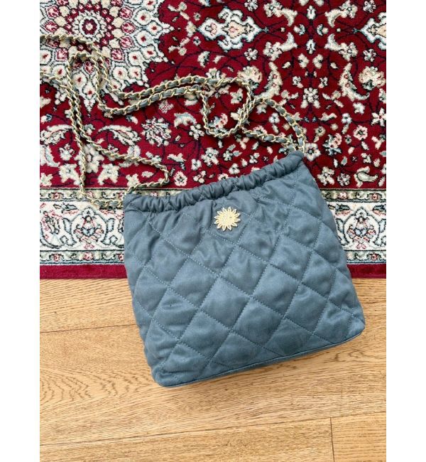 EVRIS「フェイクスウェードキルティングショルダーBAG」|ショルダー・メッセンジャー|ブルー