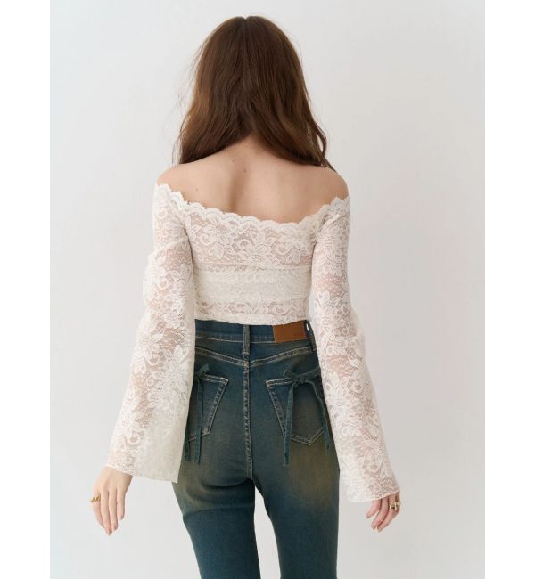 EVRIS「スカラップオフショルレーストップス」|シャツ・ブラウス|