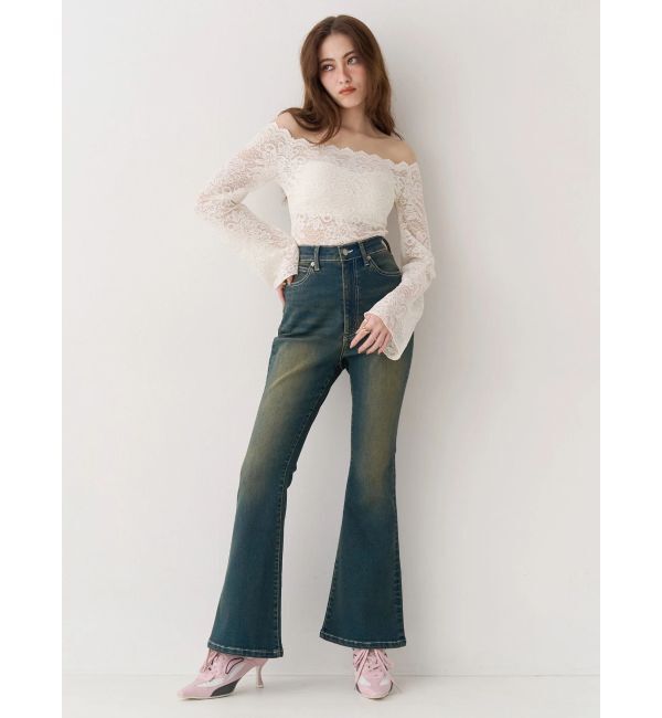 EVRIS「スカラップオフショルレーストップス」|シャツ・ブラウス|