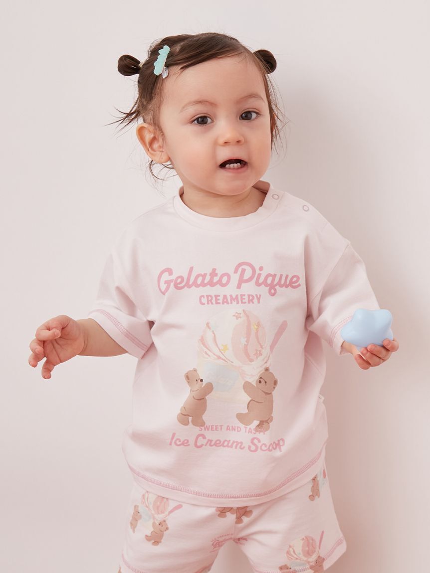 GELATO PIQUE KIDS & BABY「【BABY】アイスクリームベアワンポイントTシャツ」|その他ベビーウェア|