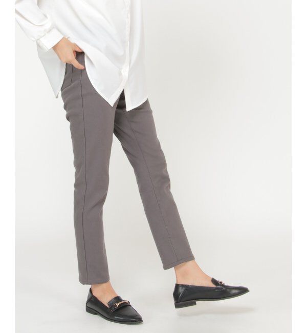 ikka「ボンディングスキニーパンツ」|その他|ダークグレイ