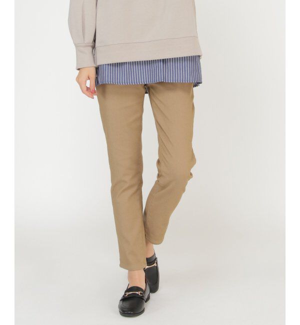 ikka「ボンディングスキニーパンツ」|その他|ベージュ