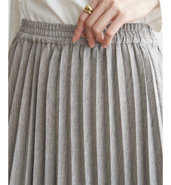 ikka「ウーリッシュフラノプリーツスカート」|スカート|