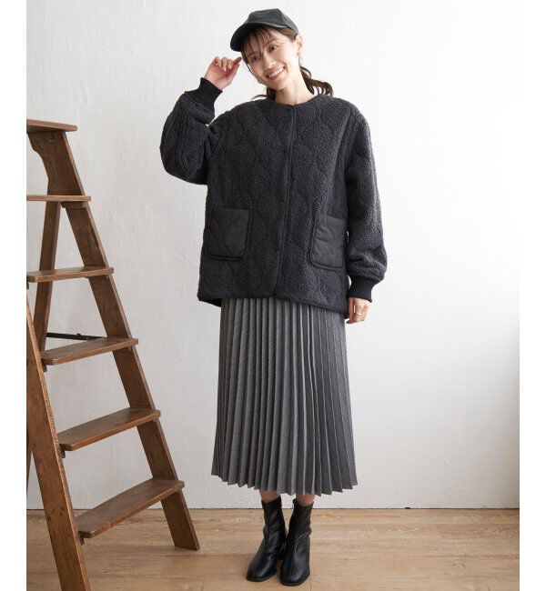 ikka「ウーリッシュフラノプリーツスカート」|スカート|
