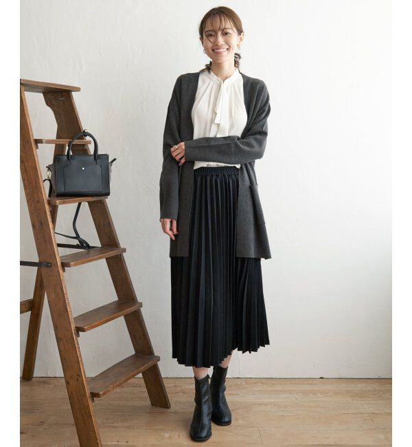 ikka「ウーリッシュフラノプリーツスカート」|スカート|