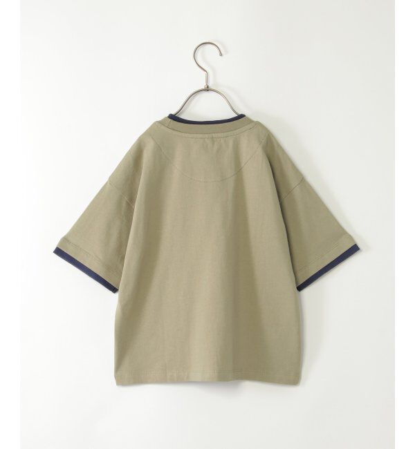 ikka kids「襟袖フェイクBIGTシャツ（120~160cm）」|Tシャツ・カットソー|