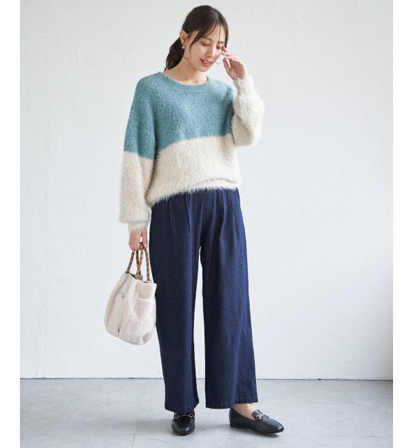 ikka「デニム／チノワイドパンツ」|その他|