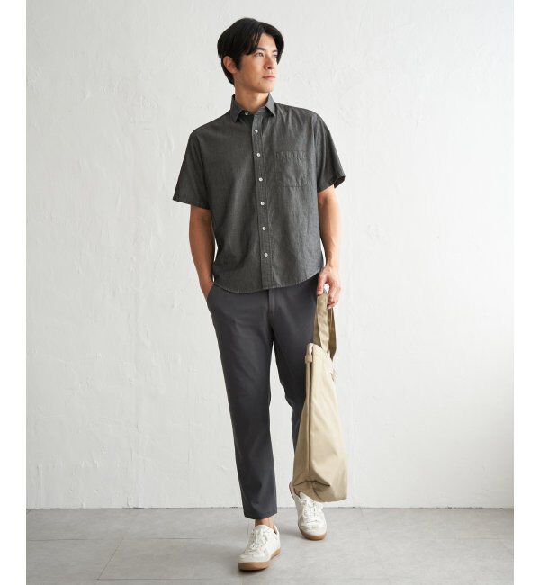 ikka「インディゴレイカンスイスカラーシャツ」|シャツ・ブラウス|