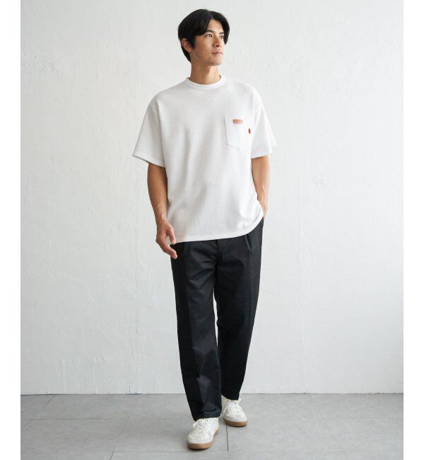 ikka「UNIVERSAL OVERALL ユニバーサルオーバーオール DAILYワンポイント刺繍Tシャツ」|Tシャツ・カットソー|